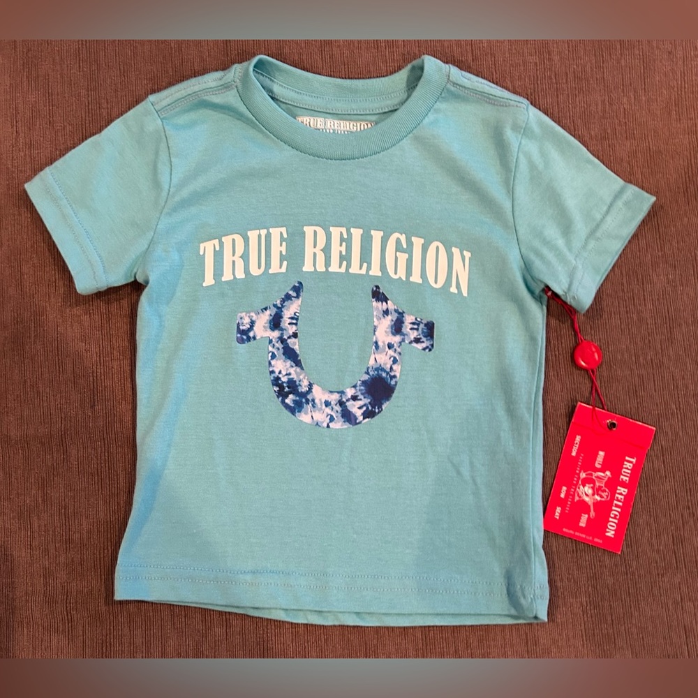 True Religion Blue Logo T-shirt Toddler 2T NWT